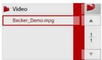 BECKER Traffic Assist Z 200 - Opening and playing videos - 2