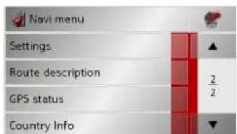 BECKER Traffic Assist Z 200 - Calling up the options menu (toolbar) - 2