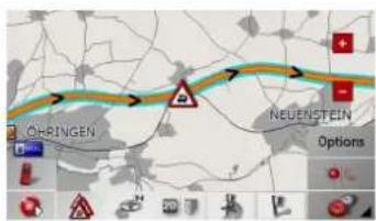 BECKER Traffic Assist Z 200 - Displaying TMC messages on the map - 1