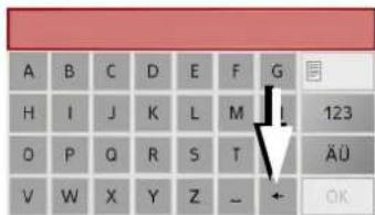 BECKER Traffic Assist Z 200 - Deleting characters - 1