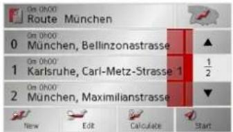 BECKER Traffic Assist Z 200 - Navigation menu: Route planning - 1