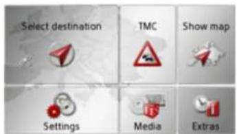 BECKER Traffic Assist Z 100 Crocodile - The main menu - 1