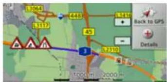 BECKER Traffic Assist Z 100 Crocodile - Displaying TMC messages on the map - 1