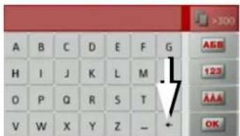 BECKER Traffic Assist Z 100 Crocodile - Deleting characters - 1