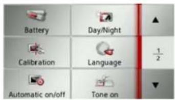 BECKER Traffic Assist Z 100 Crocodile - The system settings menu - 1
