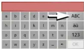 BECKER Traffic Assist Z 101 - Switching between upper and lower case - 1