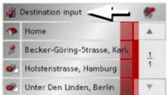 BECKER Traffic Assist Z 101 - The Destination input menu - 1