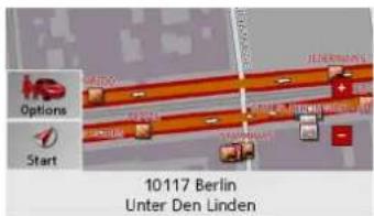 BECKER Traffic Assist Z 101 - Displaying destination on the map - 1