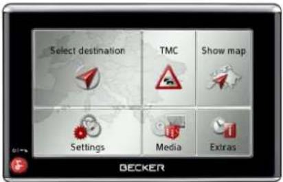 BECKER Traffic Assist z 099 - Basic information about the touch screen - 1