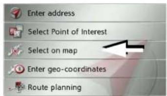 BECKER Traffic Assist z 099 - Selecting a destination from the map - 1