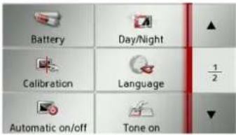 BECKER Traffic Assist z 099 - The system settings menu - 1