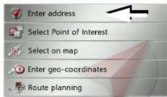 BECKER Traffic Assist z 099 - Entering the address - 1