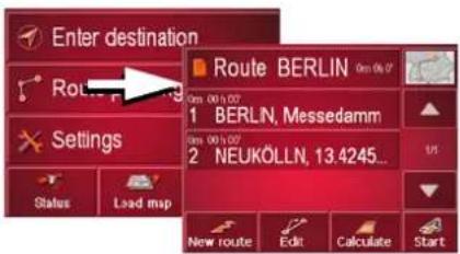 BECKER Traffic Assist Highspeed 7988 - Navigation menu: Route planning - 1
