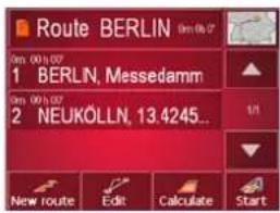 BECKER Traffic Assist Highspeed 7988 - Route list - 1