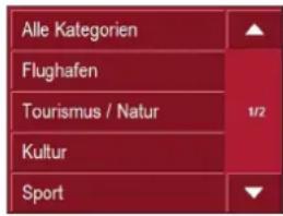 | Category | Value (%) | |---|---| | Alle Kategorien | ▲ | | Flughafen | 1/2 | | Tourismus / Natur | | | Kultur | | | Sport | ▼ |