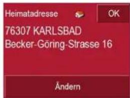 Heimatadresse 76307 KARLSBAD Becker-Göring-Strasse 16 Ändern