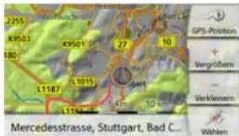 2255 K9501 180 K9501 27 10 L1187 L1015 G41t 11134 10 km Mercedesstrasse, Stuttgart, Bad C. GPS-Position + Vergroßem - Verklenem Wählem