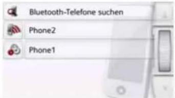 Bluetooth-Telefone suchen Phone2 Phone1