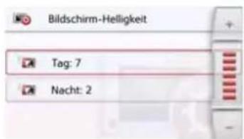 Bildschirm-Helligkeit Tag: 7 Nacht: 2