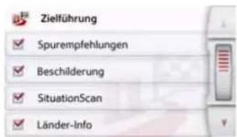 Zielführung Spurempfehlungen Beschilderung SituationScan Länder-Info