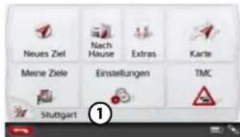 Neues Ziel Nach Hause Extras Karte Meine Zeile Einstellungen TMC Stuttgart