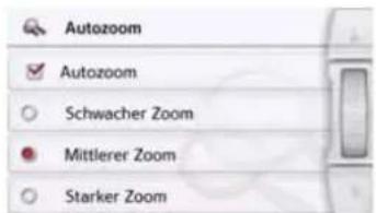 Autozoom ✓ Autozoom ○ Schwacher Zoom ● Mittlerer Zoom ○ Starker Zoom