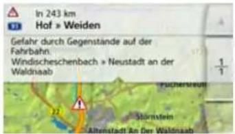 In 243 km Hof » Weiden Gefahr durch Gegenstände auf der Fahrbahn. Windischeschenbach » Neustadt an der Waldnaab 1/1 Fuchershecht Stornstein Altenstadt An Der Waldnaab