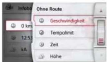 Infob Ohne Route Geschwindigkeit Tempolimit Zeit Höhe