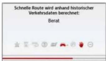 Schnelle Route wird anhand historischer Verkehrsdaten berechnet: Berat