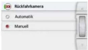 Rückfahrkamera Automatik Manuell
