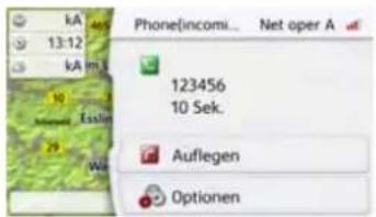 kA 405 13:12 kA m3 10 Essim 29 Wu Phone(incomi... Net oper A 123456 10 Sek. Auflegen Optionen