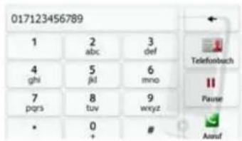 017123456789 1 2 3 ghi 5-jd 6 pqrs 8-tuv 9 • 0 # Telefonbach Pause Ausruf