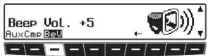 Beep Vol. +5 Aux Cmp BeU