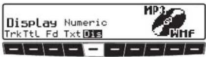 Display Numeric TrkTtl Fd Txt Dis MP3 WHF
