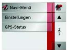 Navi-Menü Einstellungen GPS-Status 2/2