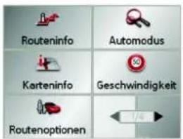 Routeninfo Automodus Karteninfo Geschwindigkeit Routenoptionen