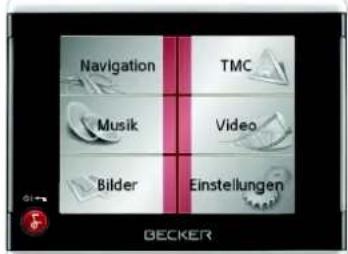 Navigation TMC Musik Video Bilder Einstellungen BECKER