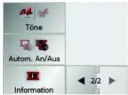 Töne Autom. An/Aus Information 2/2