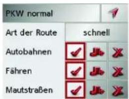 PKW normal Art der Route schnell Autobahnen Fahren Mautstraßen