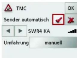 TMC OK Sender automatisch ✓ SWR4 KA Umfangrung manuell