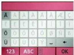 A A A A A A /E C E E E E I I I I Ö Ö Ö Ö Ö Ø N B Ü Ü Ü Ü Y - ← 123 ABC OK
