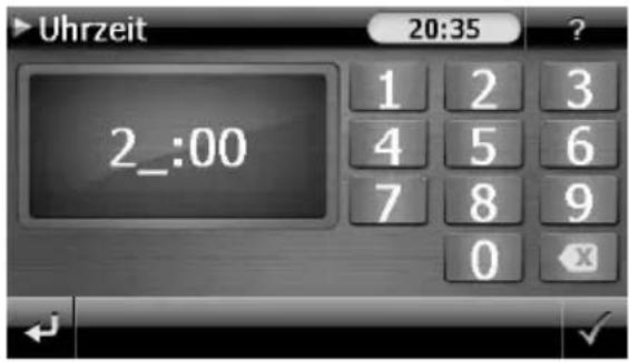 Uhrzeit 20:35 ? 1 2 3 4 5 6 7 8 9 0