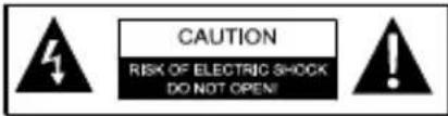 CAUTION RISK OF ELECTRIC SHOCK DO NOT OPEN!