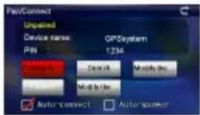 Pair/Connect Unpaired Device name PBI GPSystem 1234 Random Modify Box Multi-Box Auto connect Auto outnumber