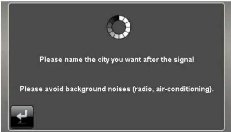 Please name the city you want after the signal Please avoid background noises (radio, air-conditioning).