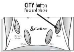 CITY button Press and release δ Cobra Smart Maze Magic Day