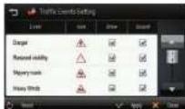 COBRA 8500 PRO HD - Traffic Event Settings - 1