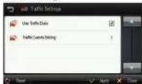 COBRA 8500 PRO HD - Traffic Settings - 1