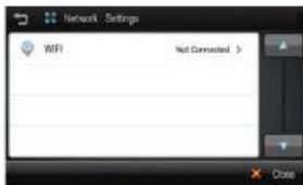 Network Settings WiFi Not Connected > Close
