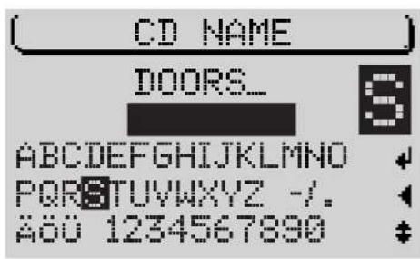 CD NAME DOORS_ S ABCDEFGHIJKLMNOPQRSTUVWXYZ - / . A00 1234567890